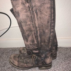 Distressed Tall Freebird Boots